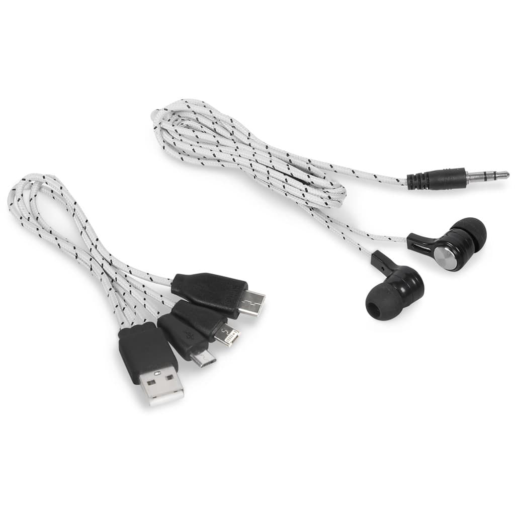 Altitude Orleans 3-In-1 Connector Cable & Earbuds