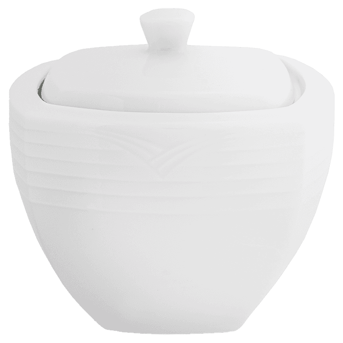 Arctic White Square Sugar Bowl