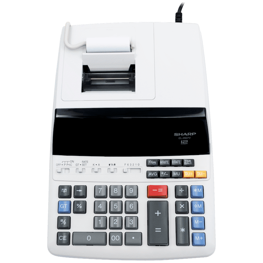 Sharp EL-2607V Premium Fast Printer Calculator AC Powered