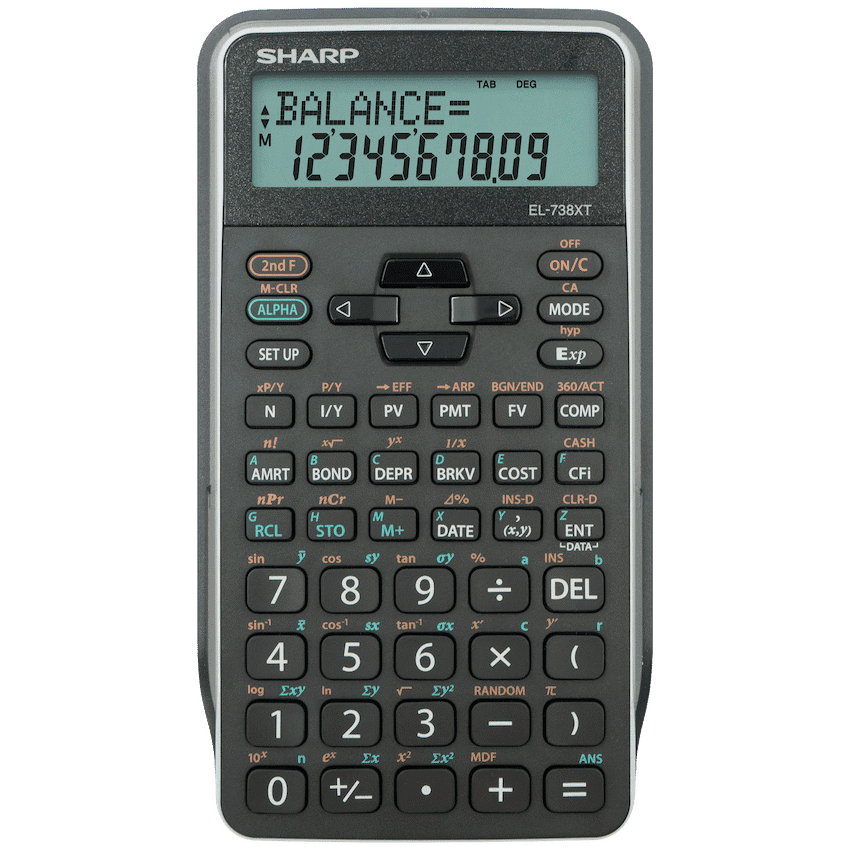 Sharp EL-738 XTB - Advanced Financial Calculator NEW DESIGN