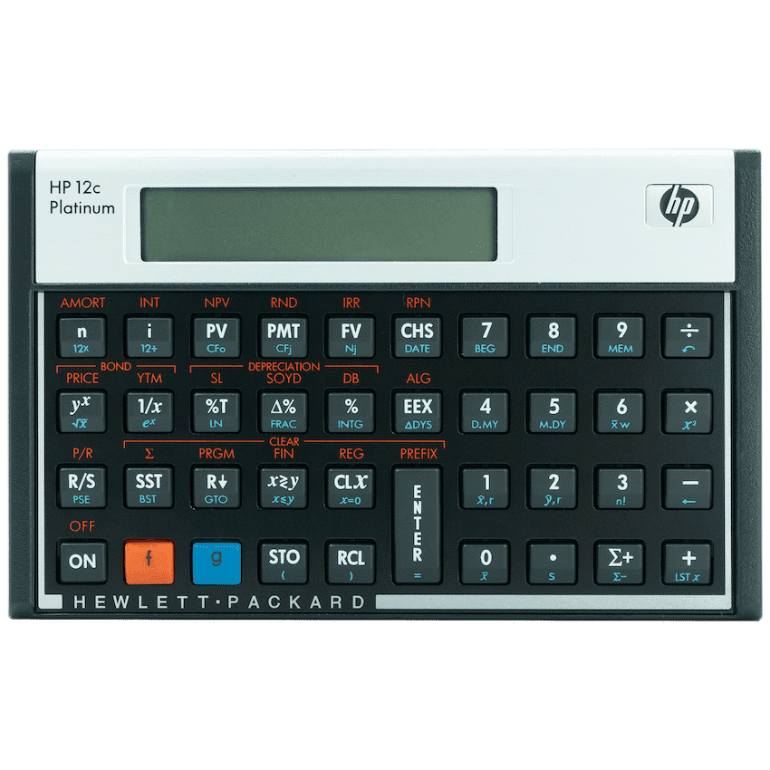 HP 12C Platinum Financial Calculator (Algebraic or RPN)