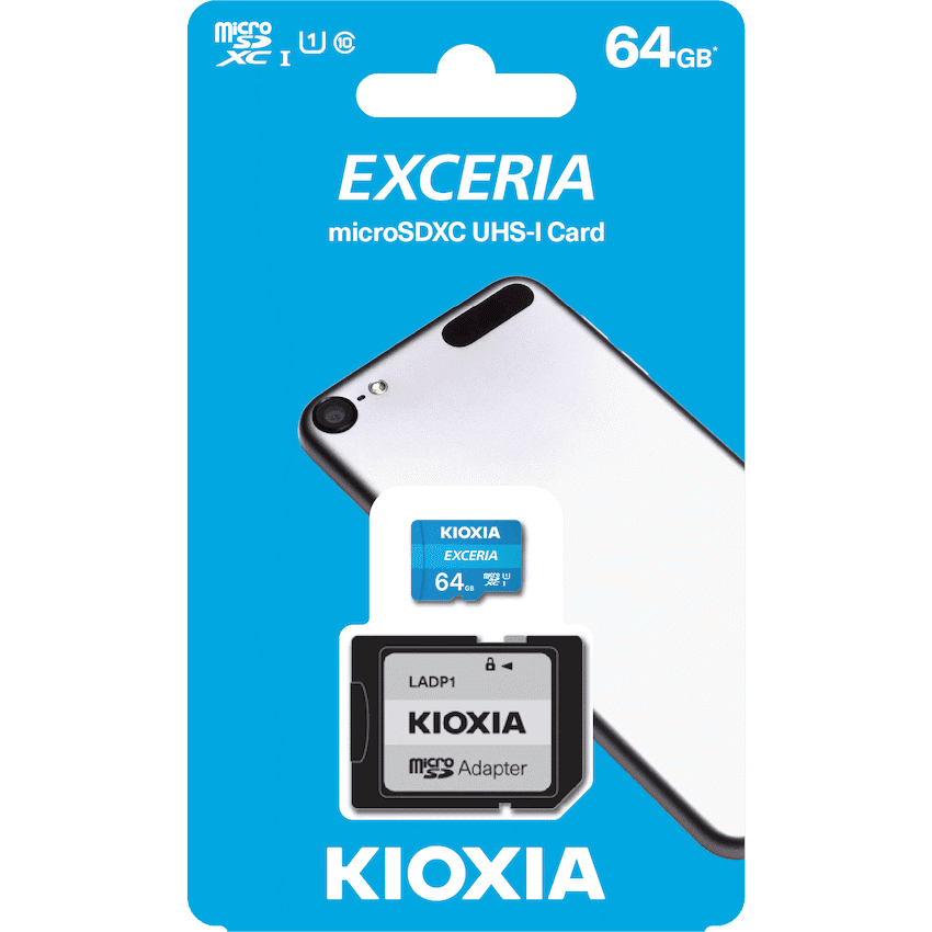 Kioxia 64gb Micro SDHC - UHS-1 Read 100MB/s CL10