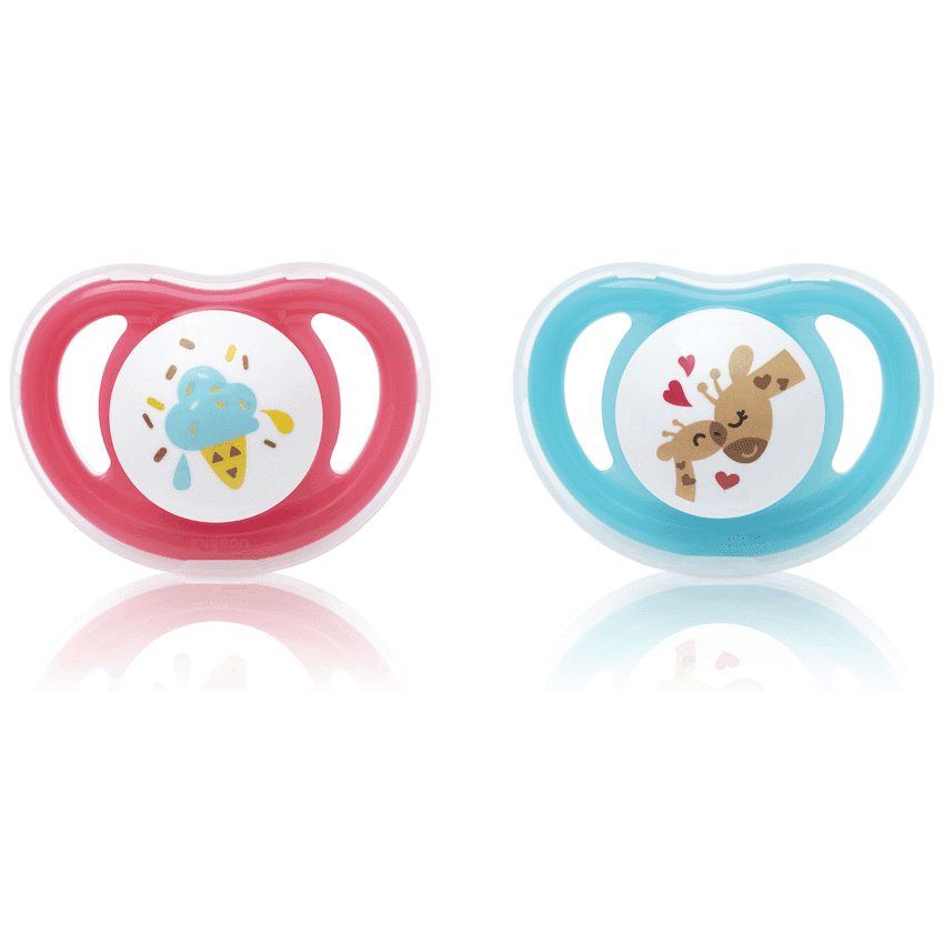 Pigeon - Minilight Pacifier (2 Pc) - L Butterfly/Raccoon
