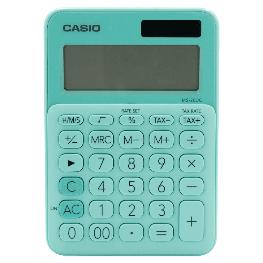 Casio MS-20UC - Desktop calculator 12 Digit - Green