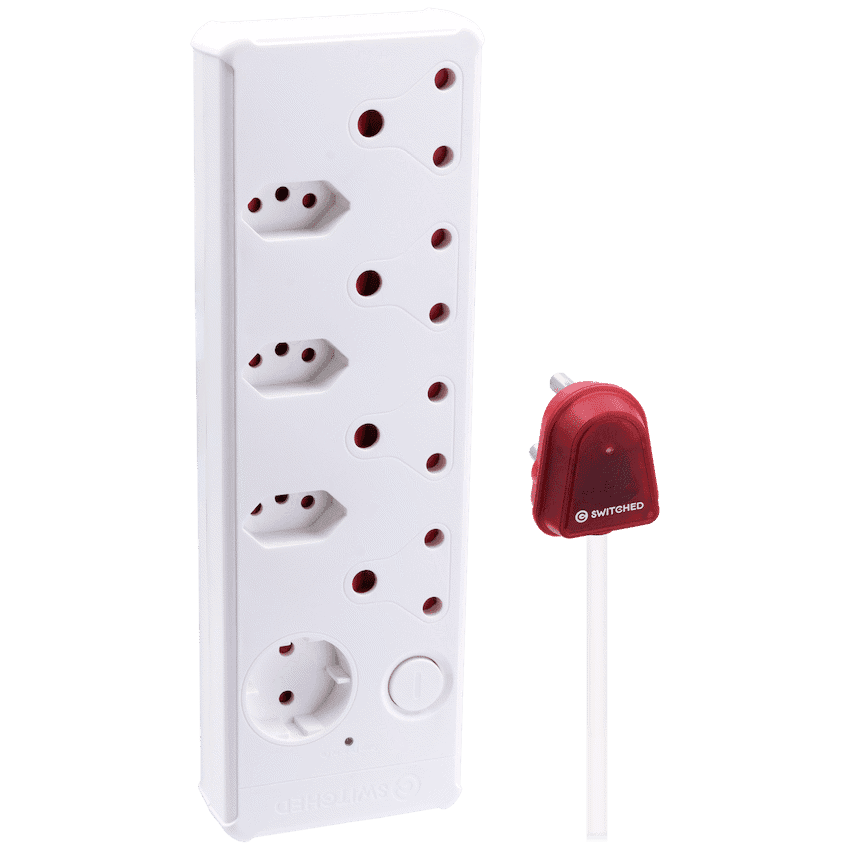 SWITCHED 8-way High Surge Multiplug 0.5m
