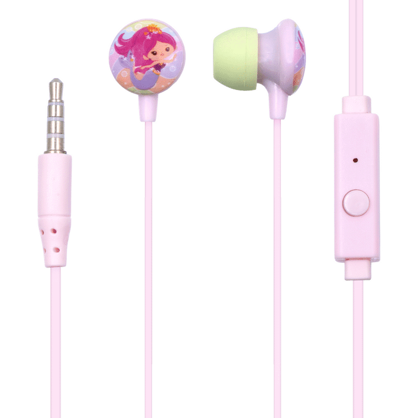 Volkano Kiddies Series Earphones with Keychain - Mermaid