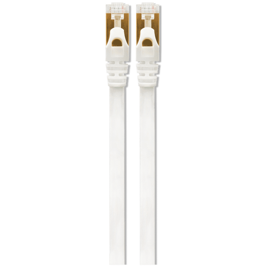 VolkanoX Giga Series Cat7 Ethernet Cable 25m - White, Gold-Plated Tips