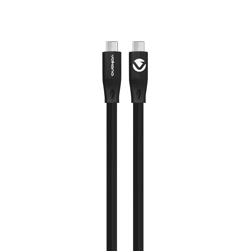 Volkano Slim Series Type-C to Type-C Cable - Black (1.2m)
