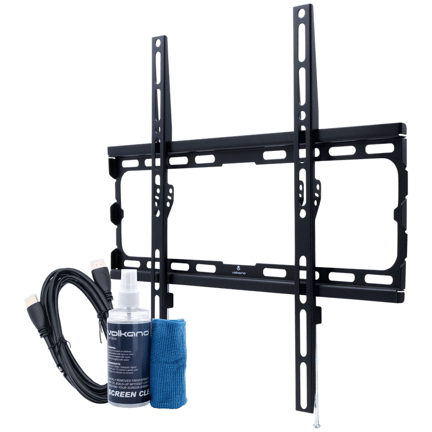 Volkano Steel Series Fixed TV Wall Mount Bundle for up to 70" TVs