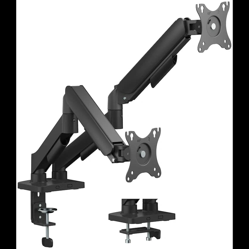 Volkano Steel Series Full Motion Dual Monitor Desk Mount 17" - 32"