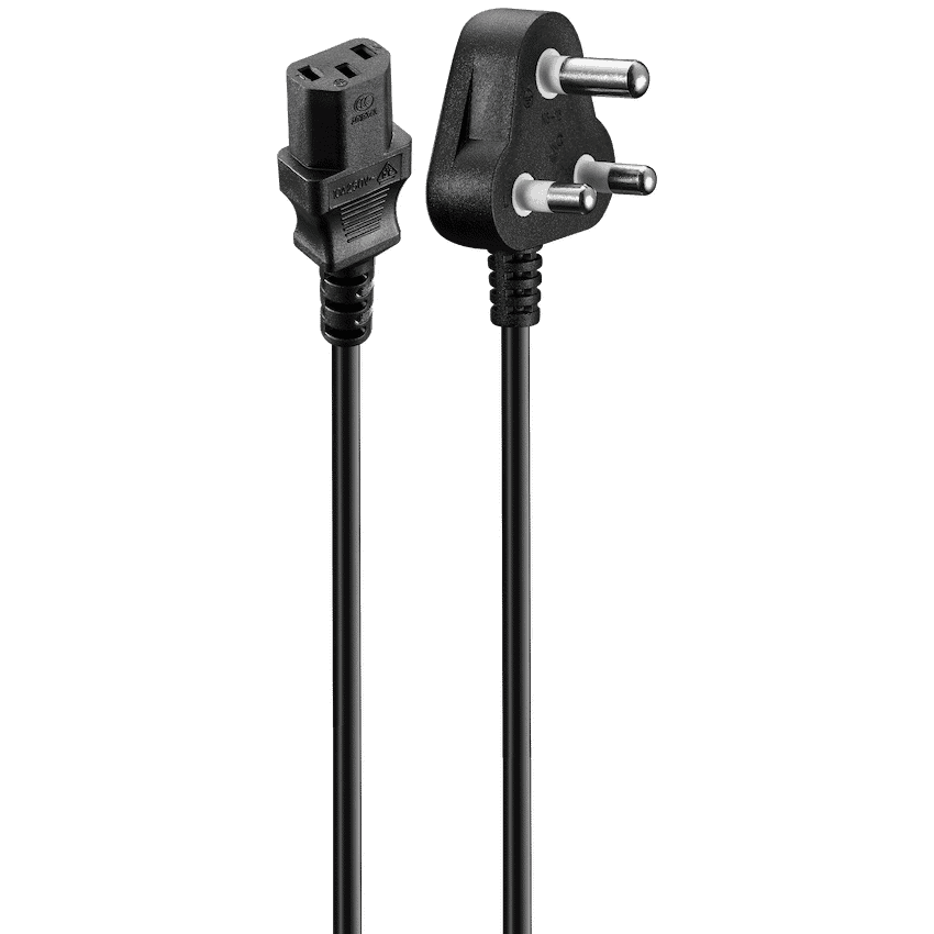 Volkano Presto Series Power Cable 3-Pin IEC to Type-M 1.8m 10a - Black