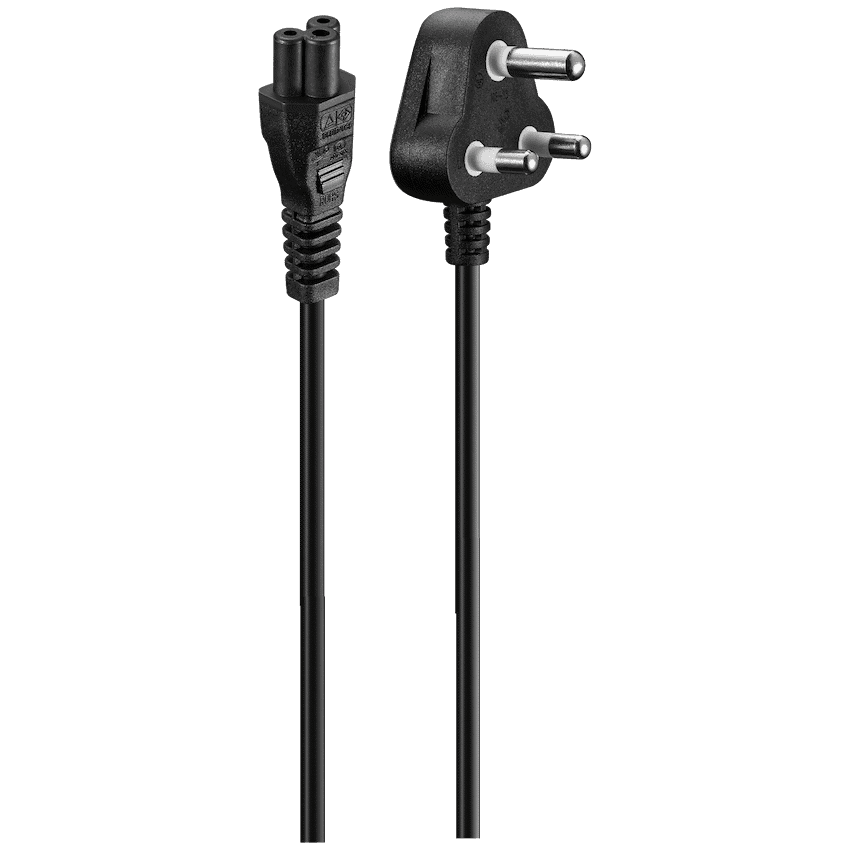 Volkano Presto Series Power Cable 3-Pin Clover to Type-M 1.8m 2.5a - Black