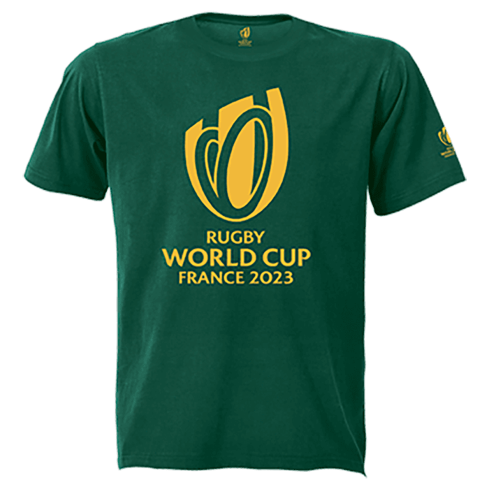 160g Single Jersey RWC 2023 Tee Gold Trophy Print Mens