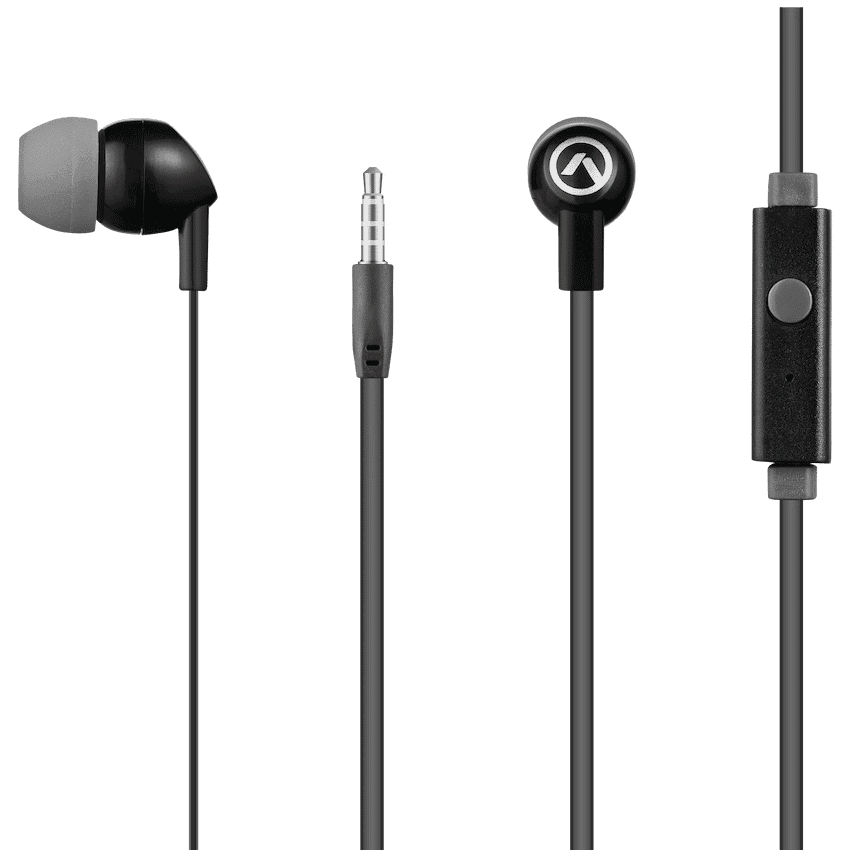 Amplify Vibe Series Earphones with Mic - Black and Grey