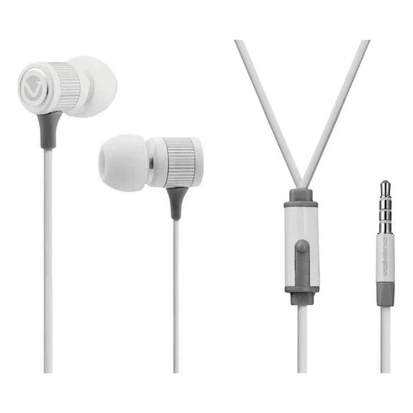 Volkano Earphones with Mic - Stannic Series - White