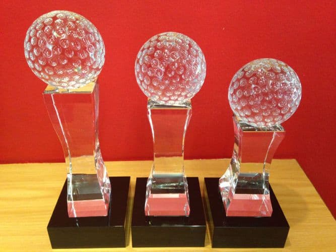 G55 - Golf Crystal Award 28.5cm