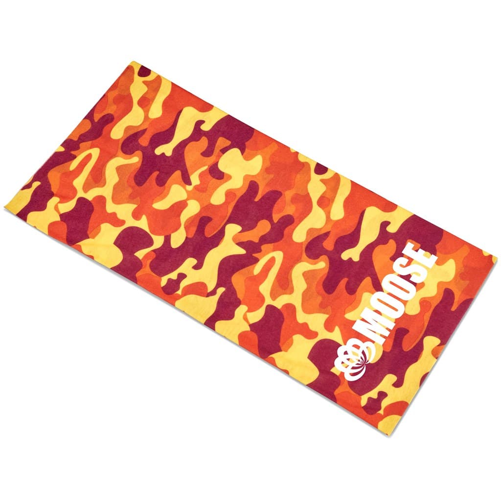 Adults Camo Flexi Tubular Bandana - Orange - Orange