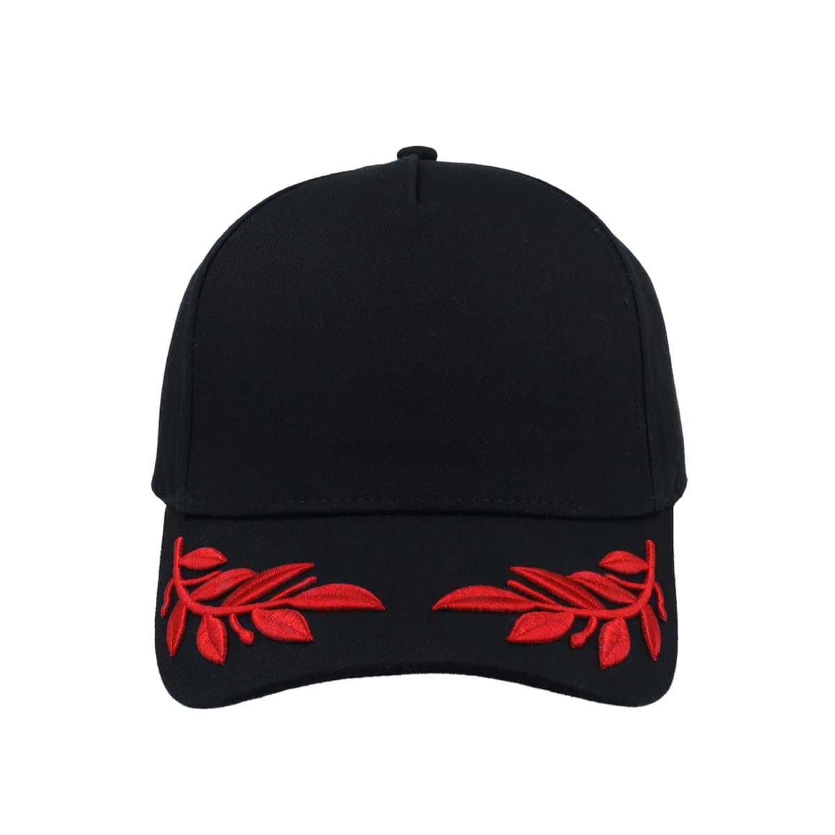 Wreath 5 Panel Cap - Black/White