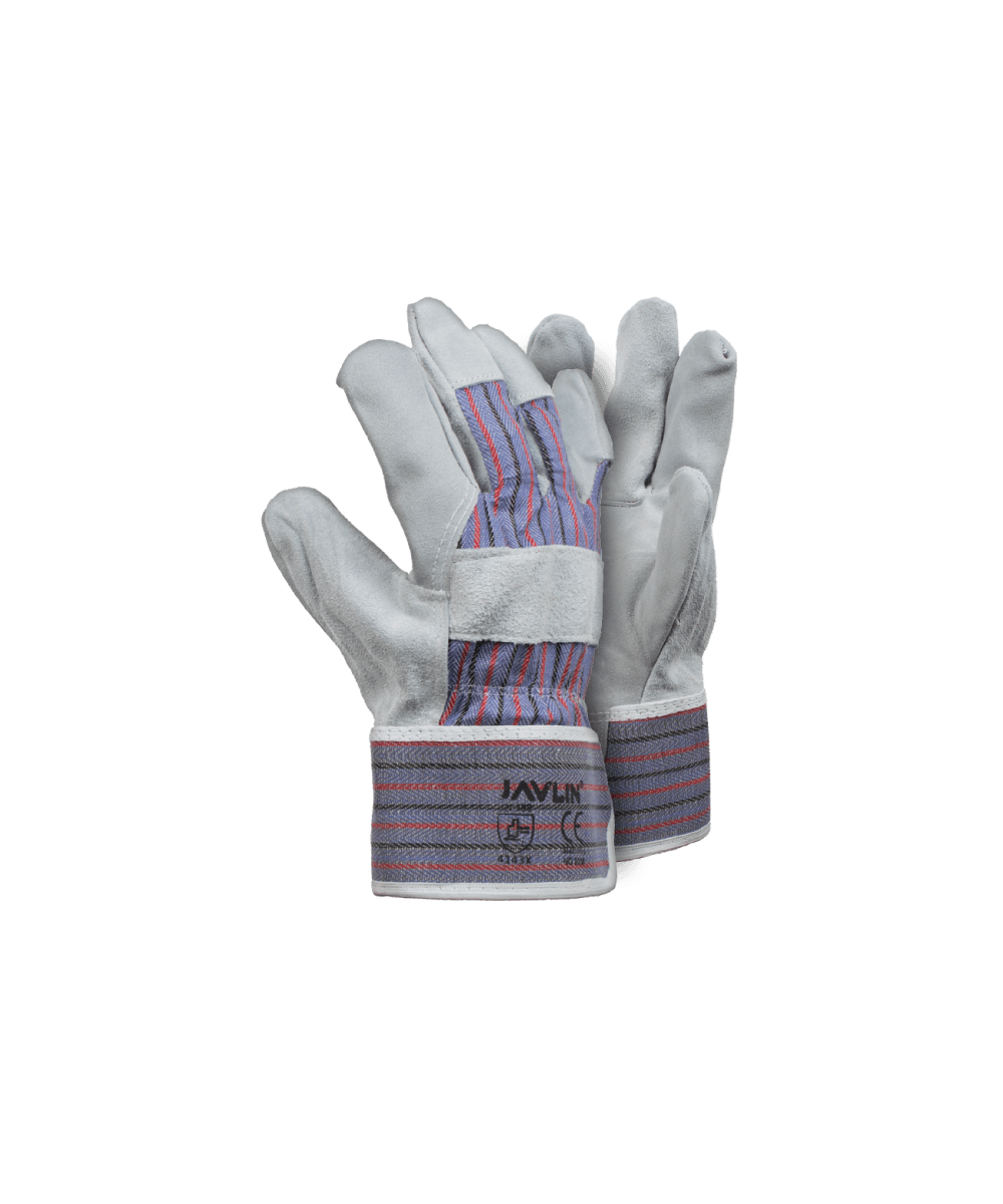 Standard Chrome Leather Candy Stripe Gloves - Chrome / As Supplied