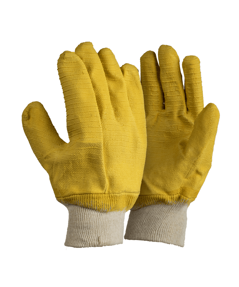 Commarex Fully Dipped Latex Gloves - Yellow / As Supplied