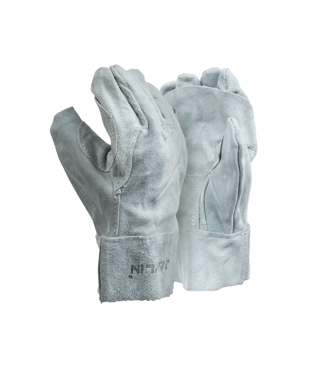Premium Chrome Leather Apron Palm Gloves - 5cm Cuff - Chrome / As Supplied