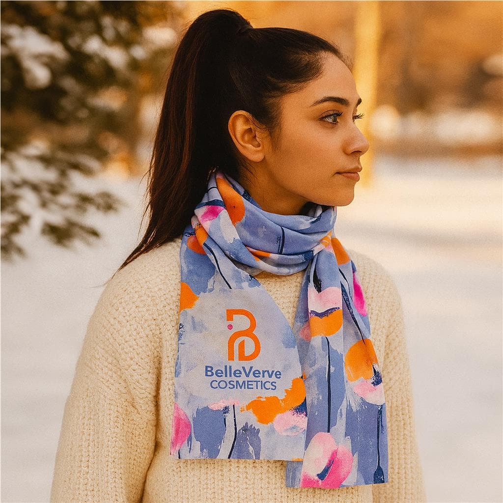 Hoppla Snuggle Polar Fleece Scarf - Double-Sided Branding