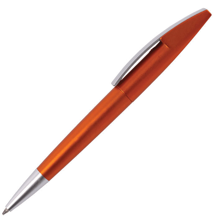 Silver Square Clip Ballpoint Pen