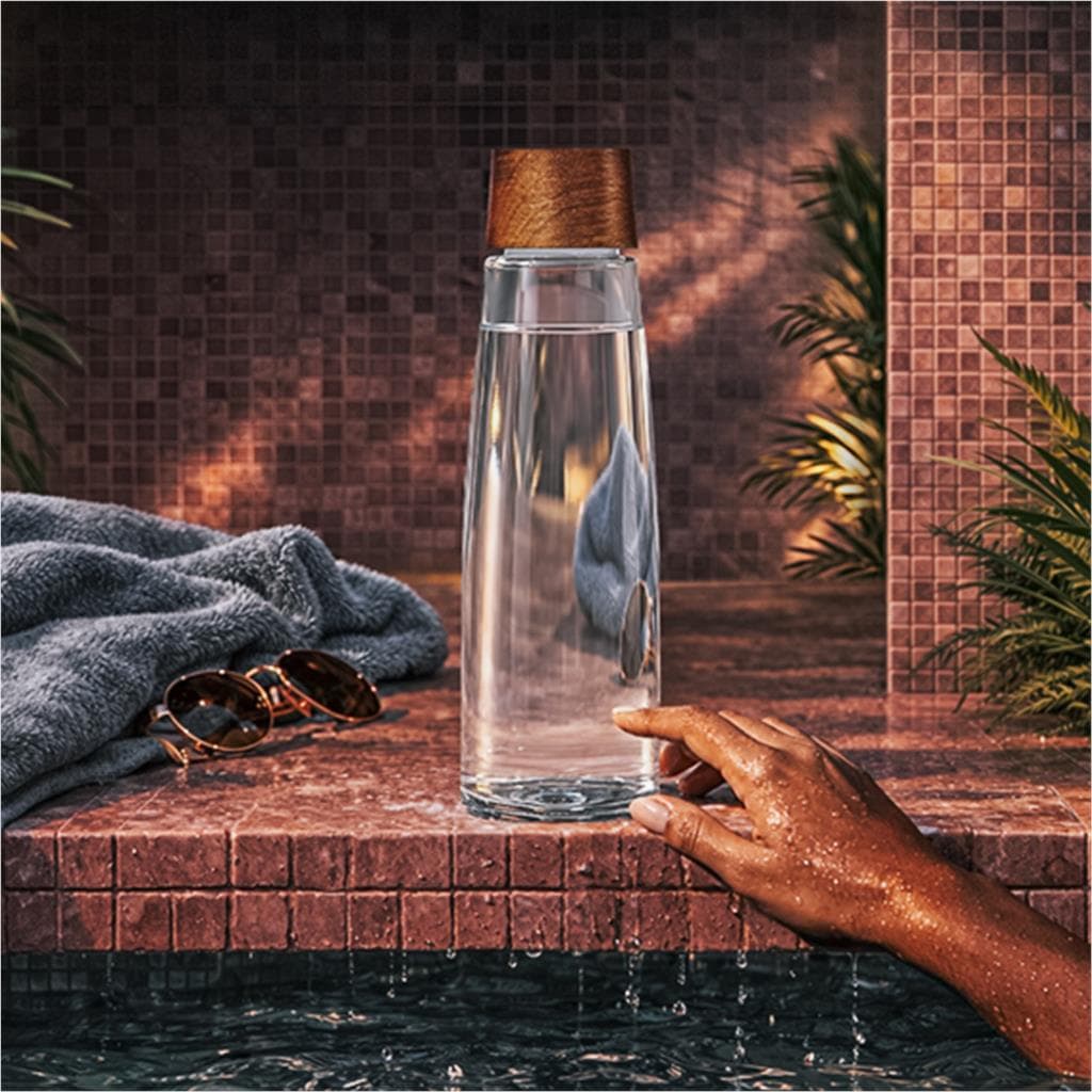 Serendipio Windermere Glass Water Bottle - 600ml