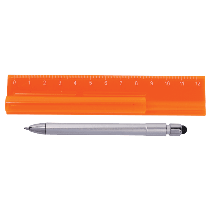 Translucent Ruler with Stylus Pen