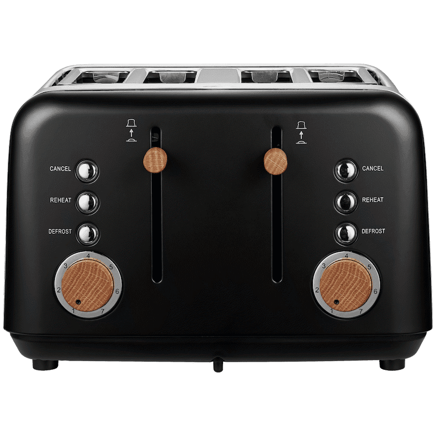 Boden Stark Anson Collection 4-Slice Stainless Steel Toaster - Black