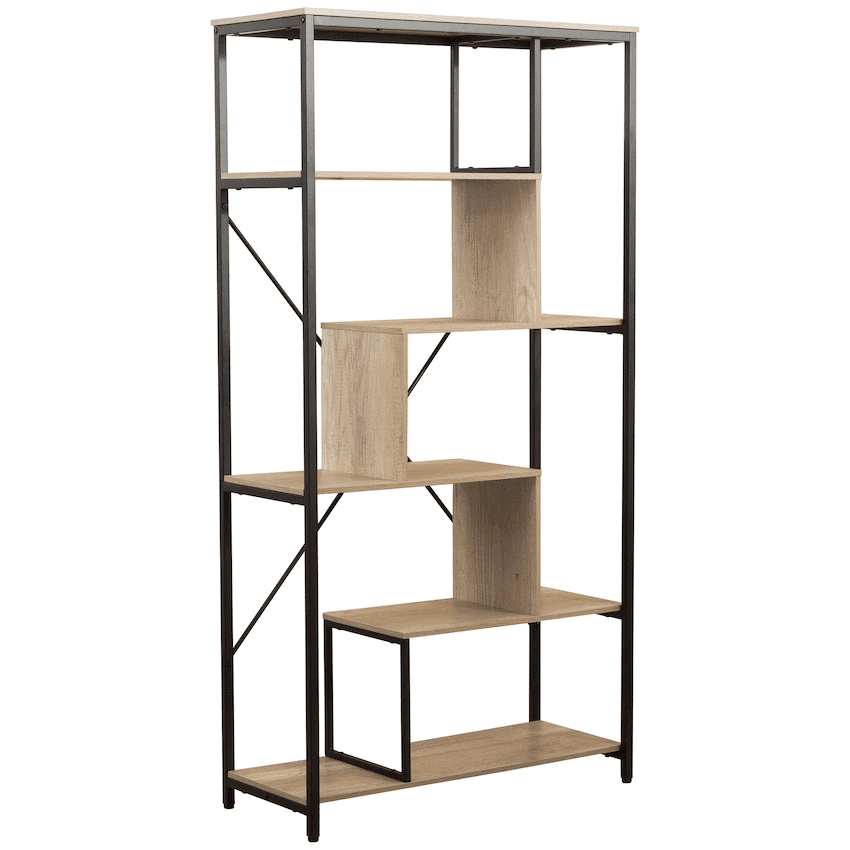 Everfurn Vector Large Bookshelf with Steel Frame