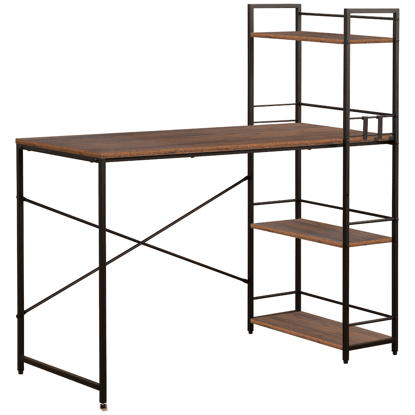 Everfurn Regal Desk - Dark Oak