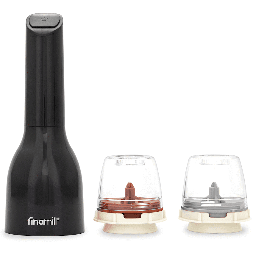 Finamill Battery-Operated Grinder - Midnight Black