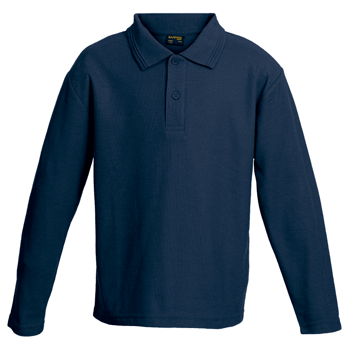 175g Pique Knit Long Sleeve Golfer Kiddies