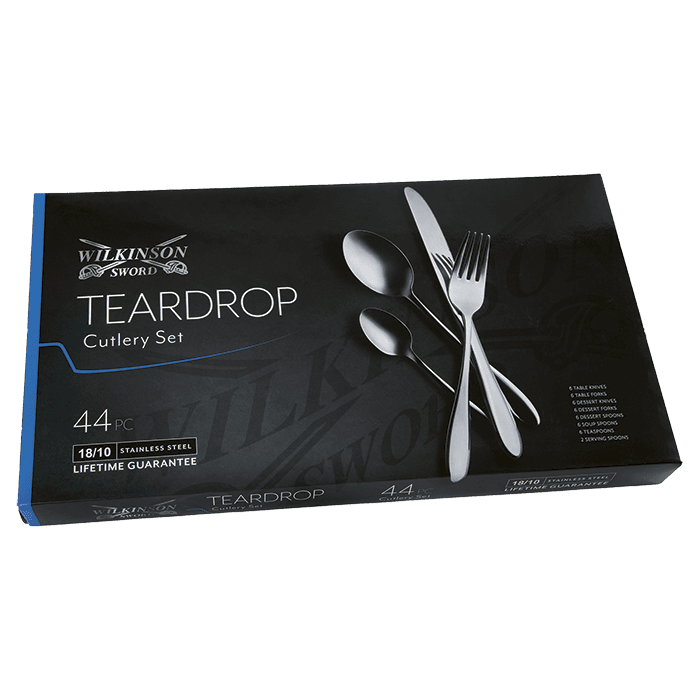 Teardrop 44 Piece Cutlery Set