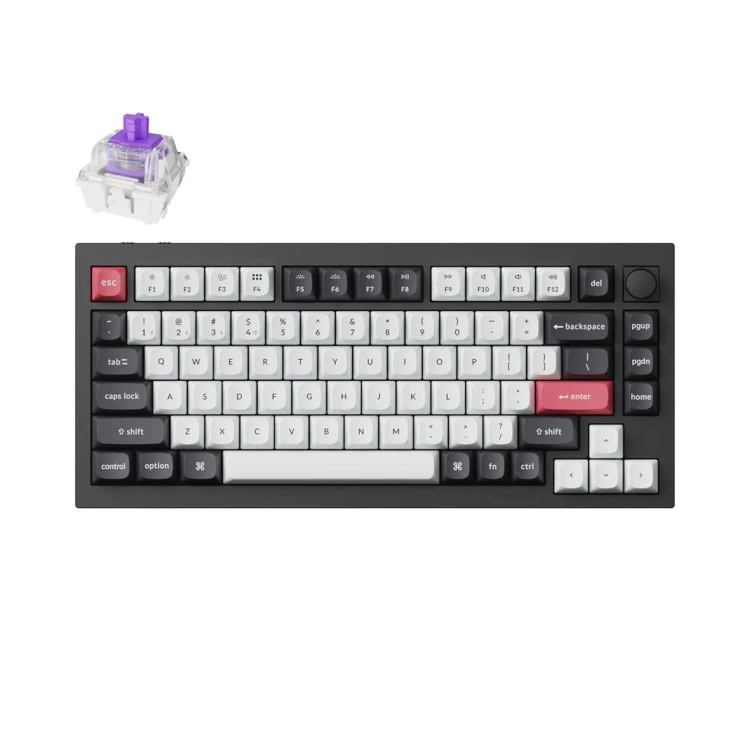 Keychron Q1H-M1 QMK Wireless Custom Keyboard - Black