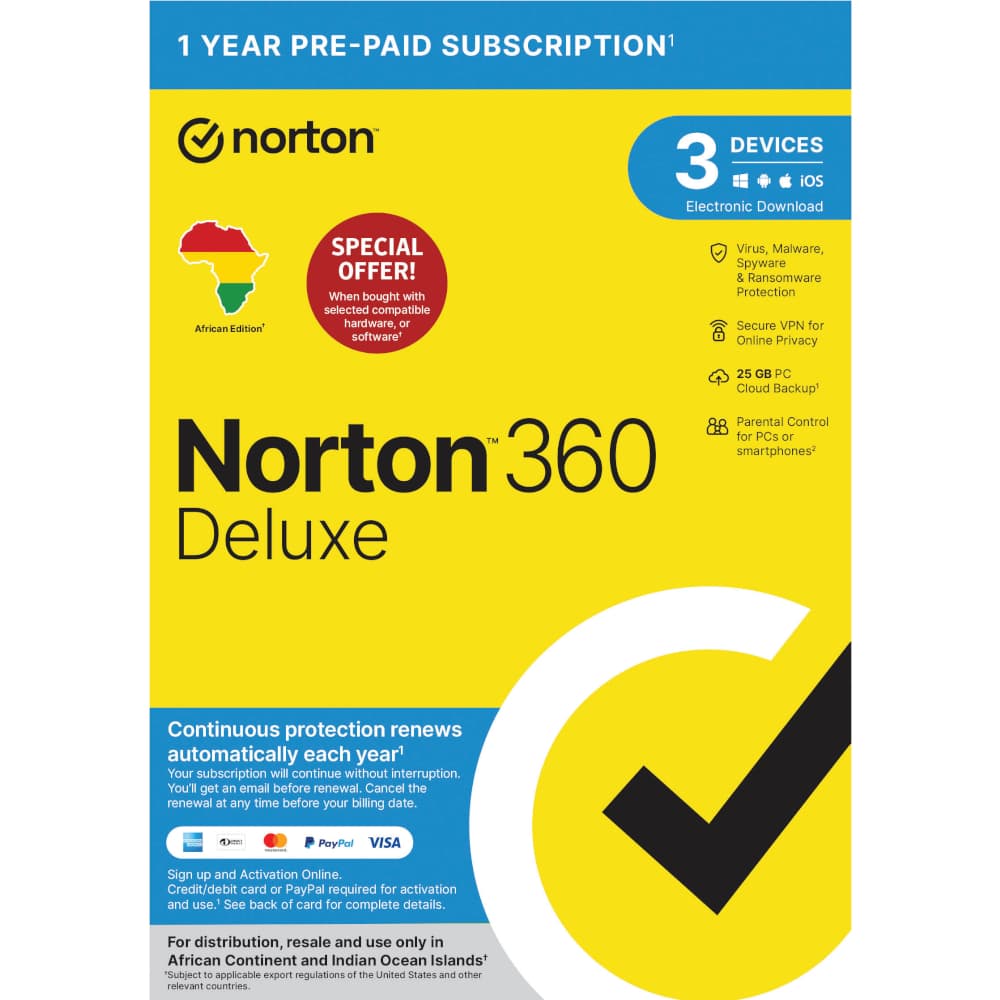 Norton 360 Deluxe (3 Device/Up to 25GB)