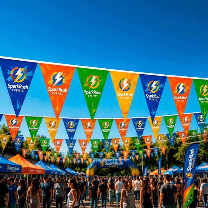 Pennants PVC Digital Double Sided Triangle