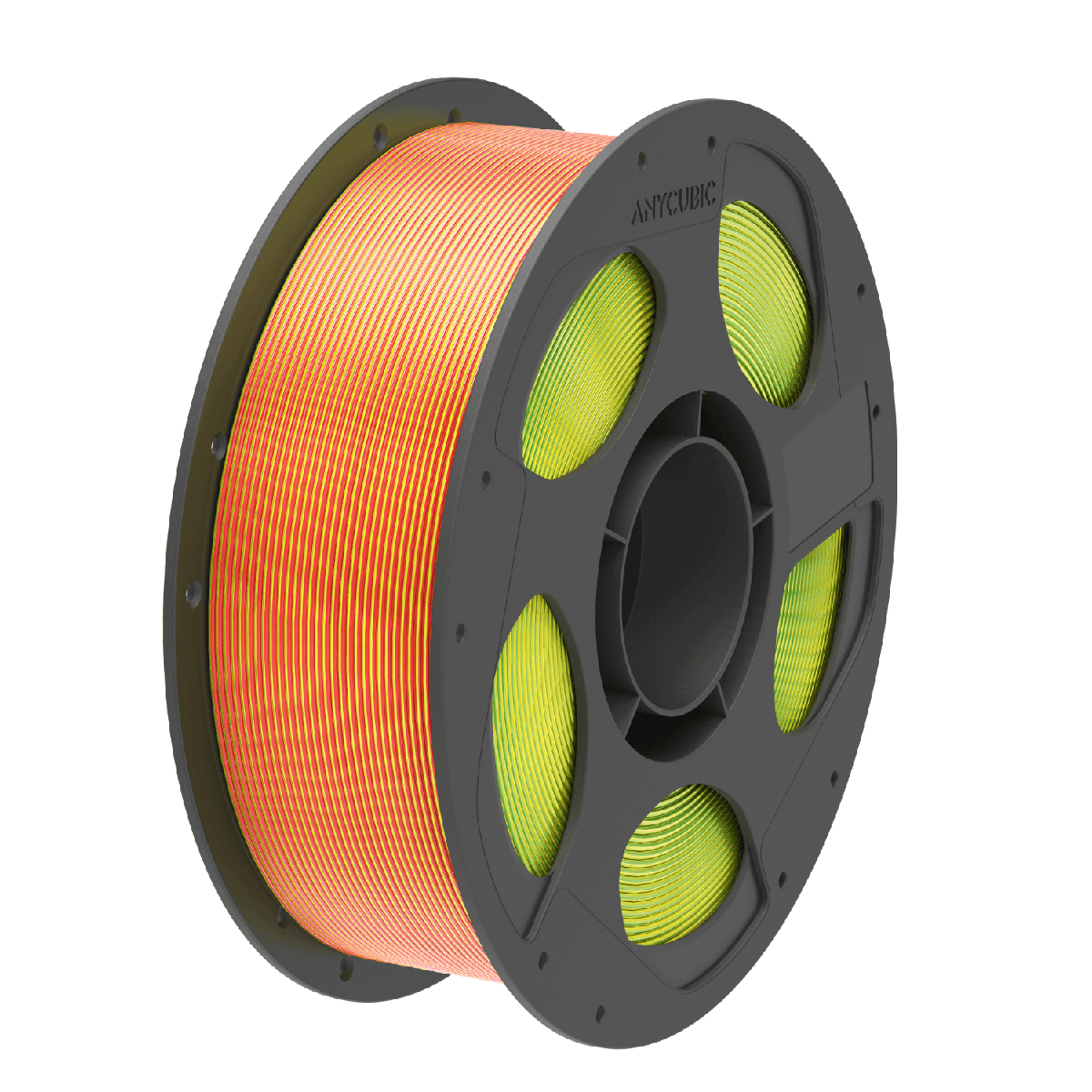 Anycubic PLA Silk Tri-Color Filament – Red Yellow Green