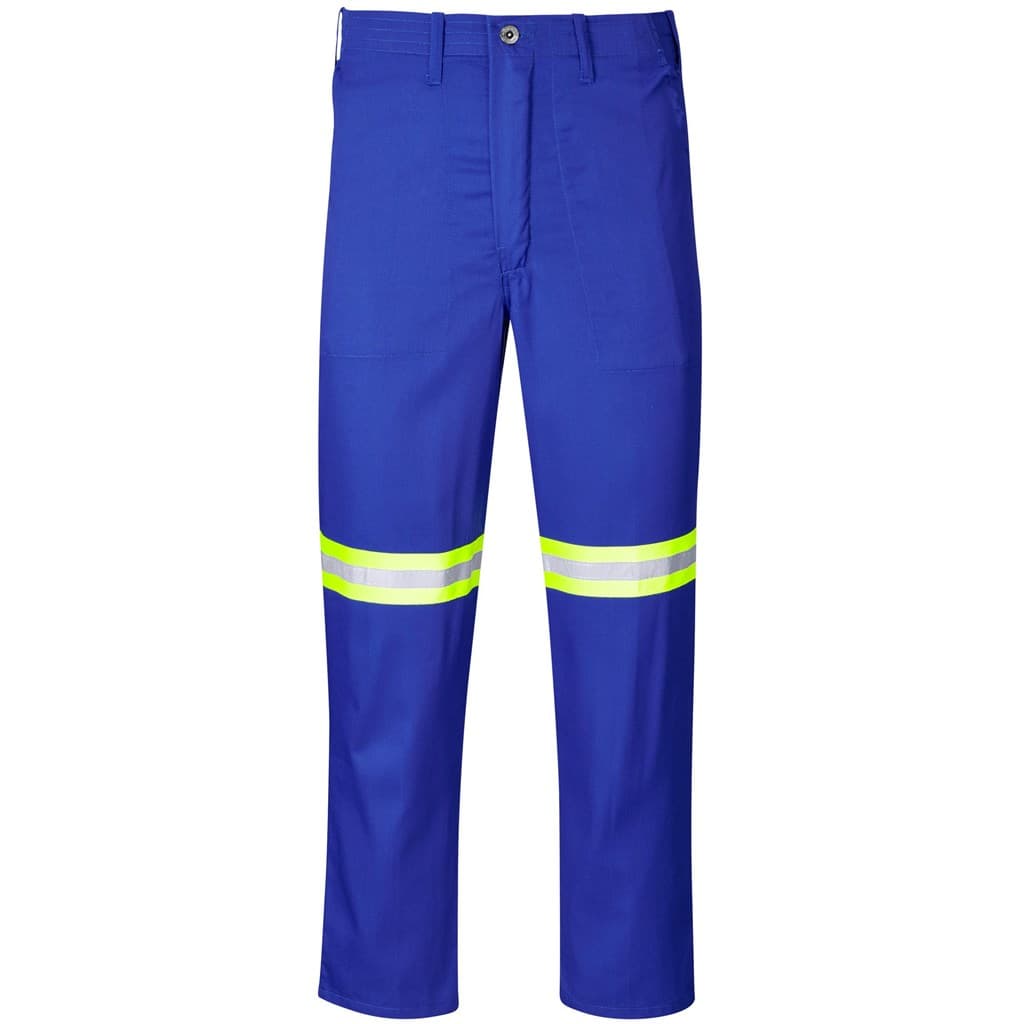 Trade Polycotton Pants - Reflective Legs - Yellow Tape - Royal Blue