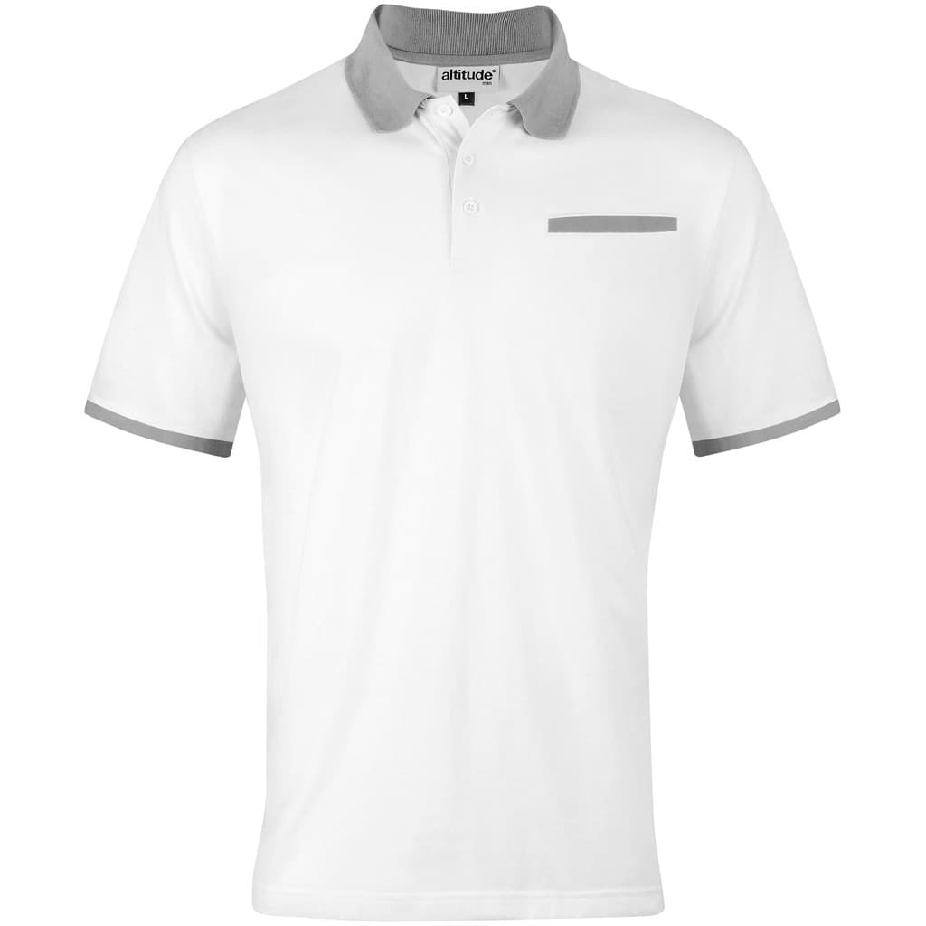 Mens Caliber Golf Shirt - White