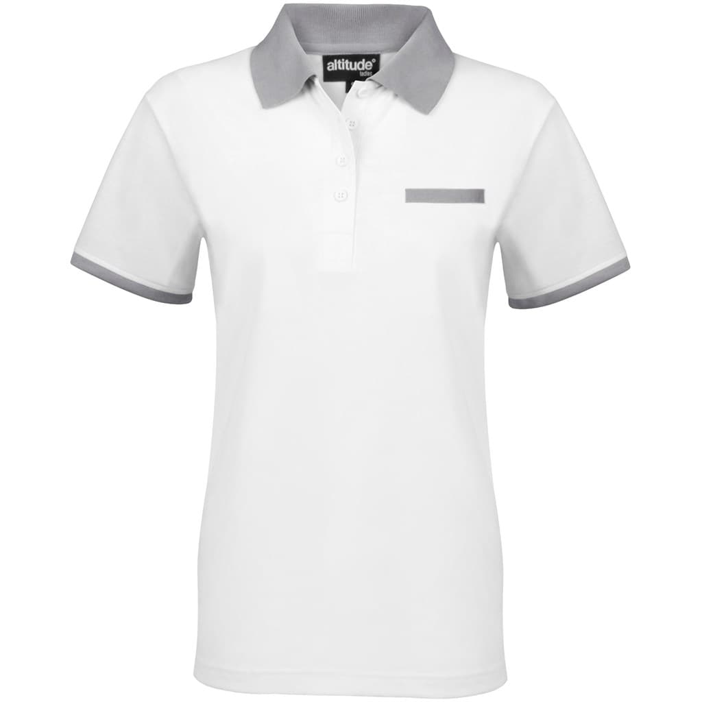 Ladies Caliber Golf Shirt - White