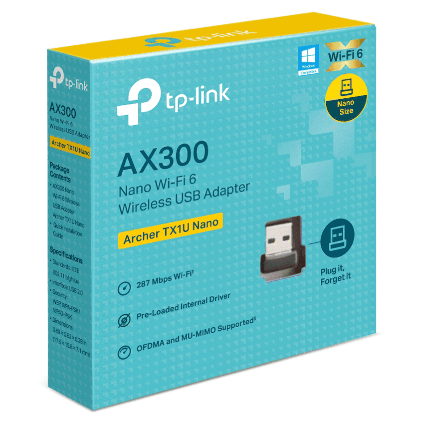 Archer TX1U AX300 Nano Wi-Fi 6 Wireless USB Adapter