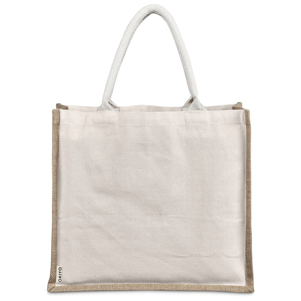 Okiyo Chinsai Maxi Jute & Cotton Tote
