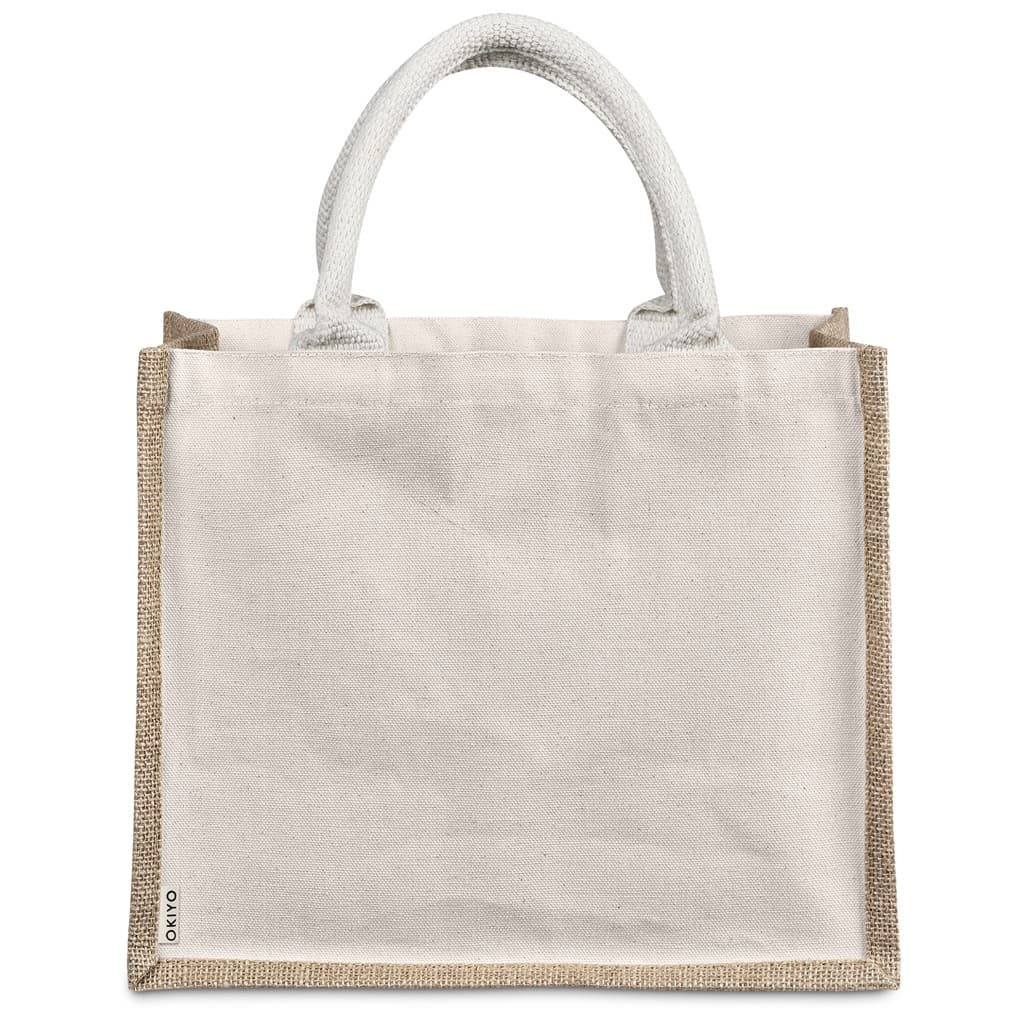 Okiyo Chinsai Midi Jute & Cotton Tote