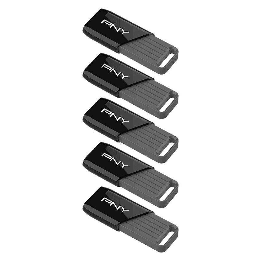 PNY 64GB USB 2.0 Flash Drive Value Pack - 5 Carded Units