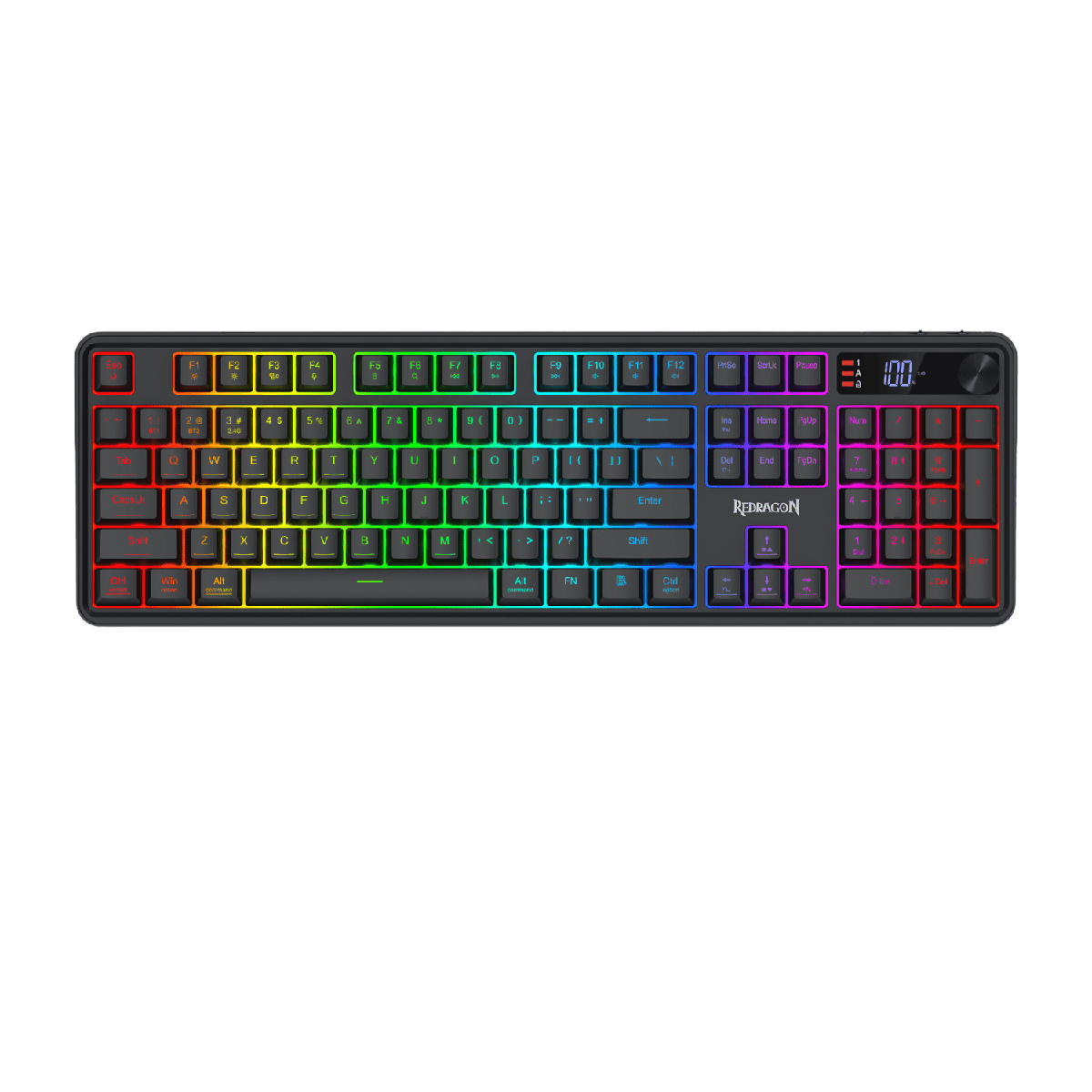 Redragon RM104 PRO VOLCANO RGB Wireless Membrane Gaming Keyboard - Black