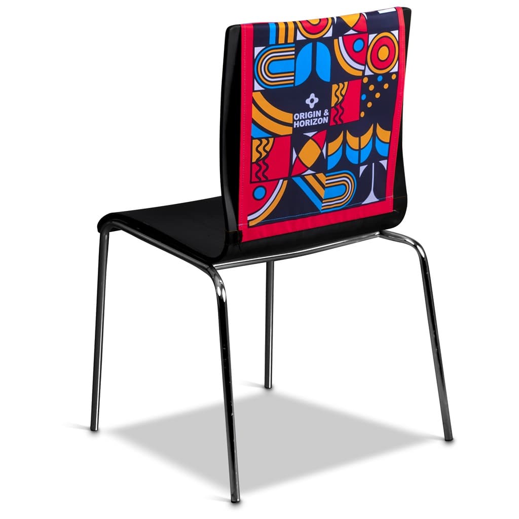 Pre-Printed Sample Hoppla Attendee Polyester Chair Back Cover