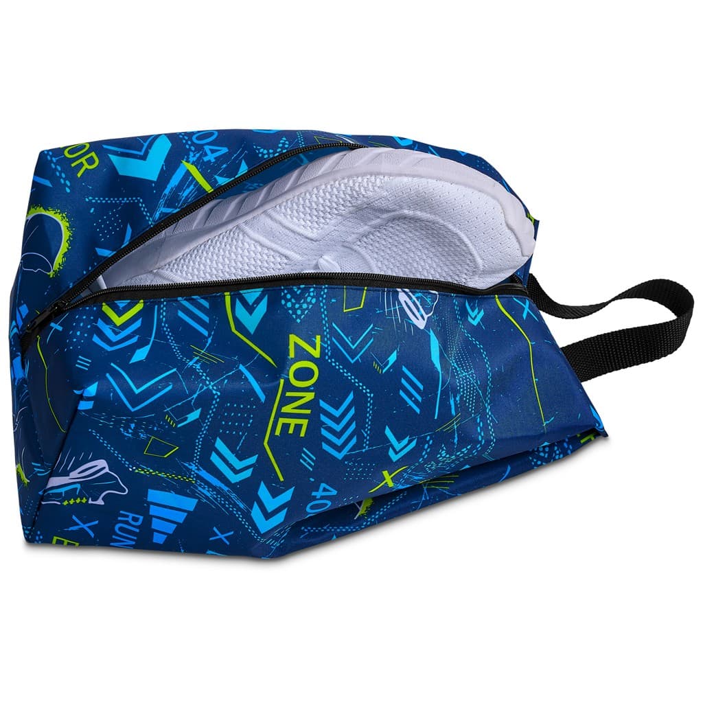 Pre-Printed Sample Hoppla Spikes Polyester Shoe Bag