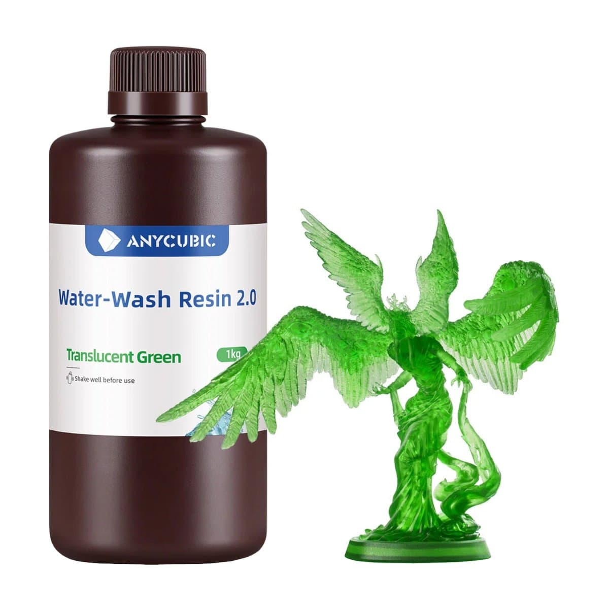 Anycubic Water Wash Resin 2.0 – Translucent Green